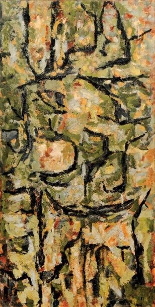 MARC ANTOINE BISSIERE DIT LOUTTRE (1926 - 2012) 
Composition abstraite - 1959
Huile...