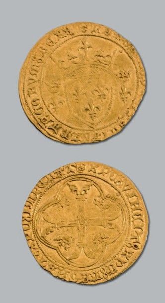 null CHARLES VII (1422-1461)
Écu d'or à la couronne ou écu neuf. Montpellier.
D....