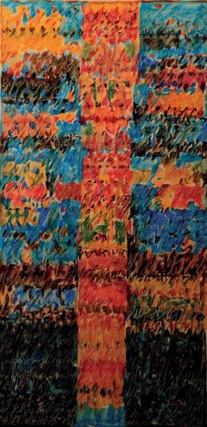 Mahjoub BEN BELLA (né en 1946) Totem rouge
Huile sur toile.
Signé en bas à droite.
Daté...