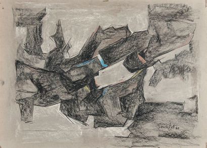 Francis BOTT (1904-1998) Composition abstraite
Pastel.
Signé et daté 1960 en bas...