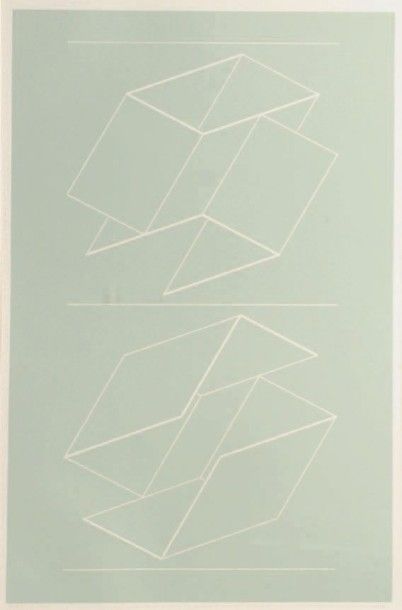 Joseph ALBERS (XXème siècle) WEG. X Lithographie. Numérotée 46/125, signé et daté...