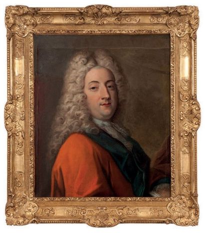École francaise - XVIIIème siècle Portrait d'un homme de qualité
Huile sur toile.
Rentoilée.
65...
