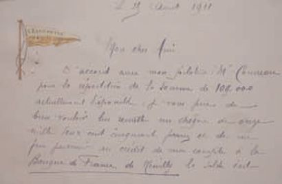 Louis BLERIOT lettre authographe signée