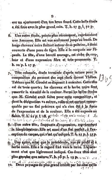 Anne-Louis GIRODET DE ROUSSY-TRIOSON (1767-1824) Capanée, Tête dite du blasphémateur...