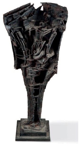 César BALDACCINI (1921-1998) 
L'écorché
Sculpture en bronze patiné.
Cachet de fondeur:...