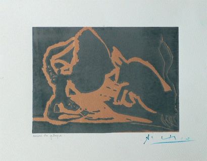 PABLO PICASSO (1881-1973) FAROL, 1959 De la série de 4 linogravures tauromachiques...