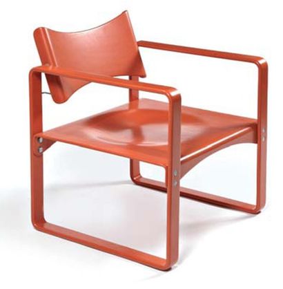 VERNER PANTON (1926-1998) Easy Chair 271F Rare fauteuil à structure et assise en...