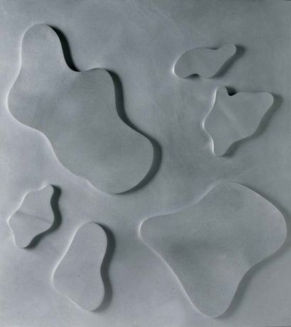 HANS ARP (1887-1966) Relief concret L, 1962 Sculpture en duraluminium, numérotée...