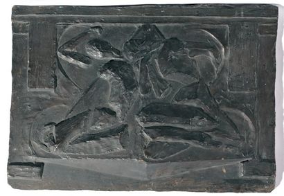 Raymond DUCHAMP-VILLON (1876-1918) « LES AMANTS » Bronze 35 x 50,5 cm Bibliographie:...