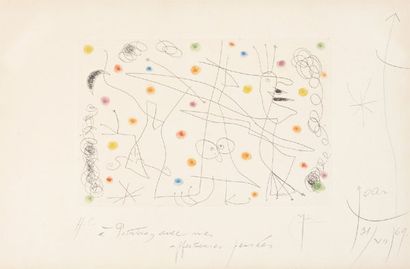 Joan MIRO (1893-1983) « STRIP-TEASE », 1959 Eau forte et aquatinte sur papier signé...