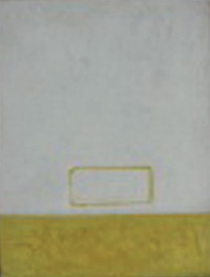 Georges TOUZENIS (né en 1947) Composition abstraite, 1972. Huile sur toile. 18 x...