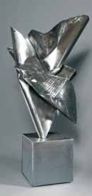 Alain VUILLEMET (né en 1947) Circa 2009. Sculpture " Tango" en feuilles d'inox travaillées...