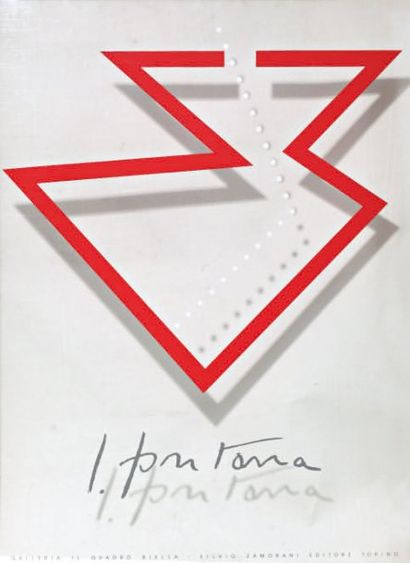 Lucio FONTANA (1899-1968) Affiche pour la Galleria Il Quadro Biella. Sérigraphie...