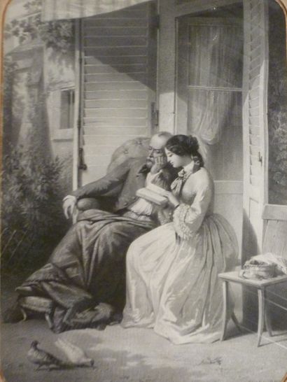 null Jules DAVID (1808 - 1892). La lecture . Gravure
31,5 x 22 cm (à vue)