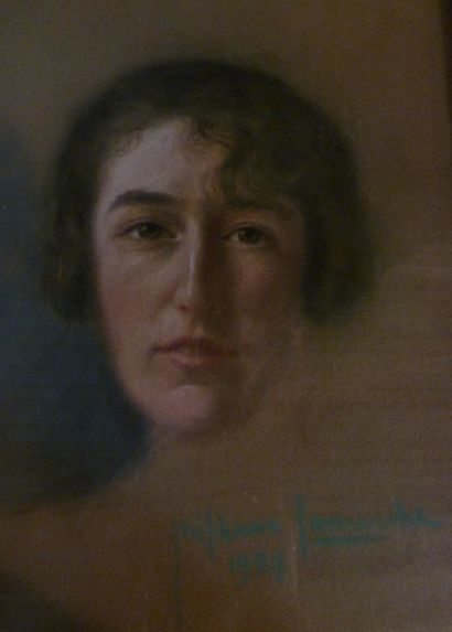 null Stéphane LAMARCHE (1891 - 1963), Portrait, Pastel sur papier Signé et daté 1927...