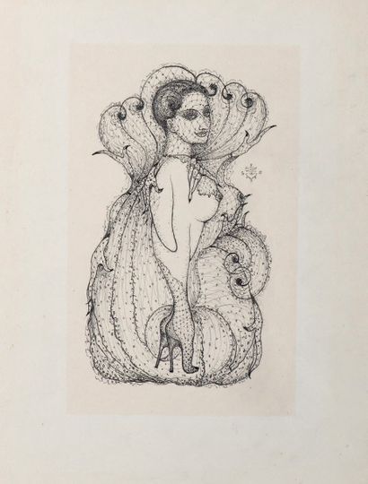 PIERRE MOLINIER (1900-1976) 
Suzinella - 1960
Dessin au crayon finalisé pour la gravure...