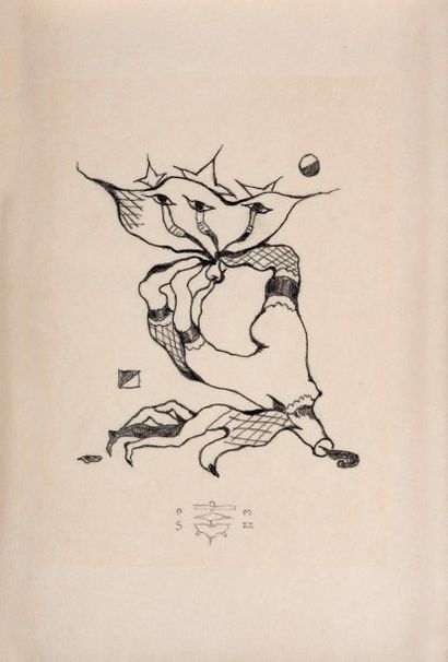 PIERRE MOLINIER (1900-1976) 
Les seins étoilés n°1 - Circa 1958
Dessin sur papier,...