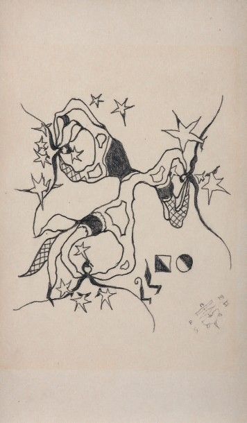 PIERRE MOLINIER (1900-1976) 
Les seins étoilés n°2 - Circa 1958
Dessin sur papier,...