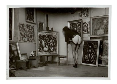 PIERRE MOLINIER (1900-1976) 
Le peintre à l'atelier - Photomontage, circa 1956
Quatre...