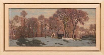 Guillaume WINTZ (1823-1899) Bergère et son troupeau • Vaches au bord de la rivière
Vaches...
