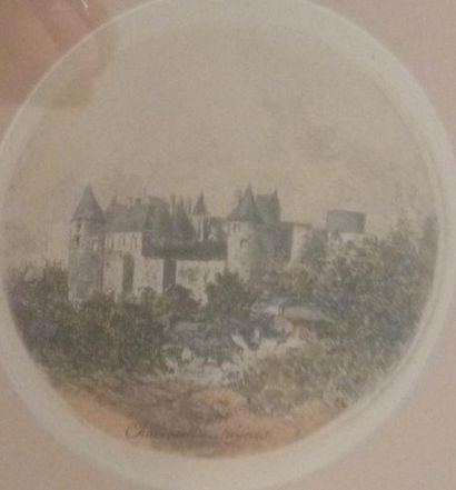 null Château de Luynes. Gravure en couleurs
12,5 x 12 cm (à vue)