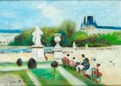 null Jules René HERVE (1887-1981)
Vue du Louvre depuis le jardin des Tuileries
Huile...