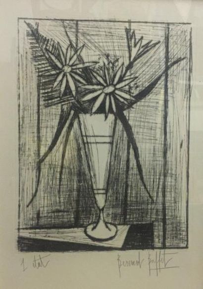 null Bernard BUFFET (1928 – 1999)

Les fleurs au mazagran

Lithographie 

Signé en...