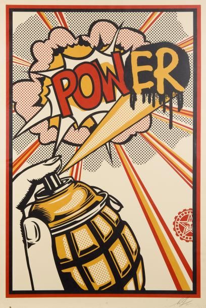 null Shepard FAIREY dit Obey Giant (né en 1970)
Power - 2010
Sérigraphie en couleurs...