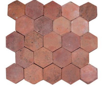 null CARREAUX DE TERRE CUITE
HEXAGONAUX
XIXème siècle. Dim.: 15 x 15 cm - Lot de...