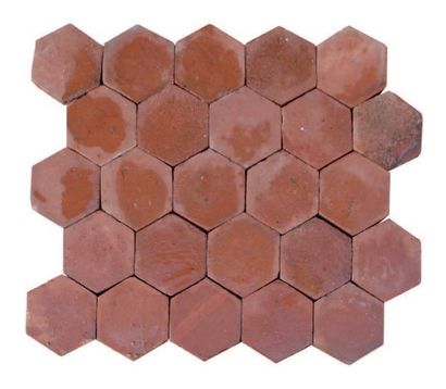 null CARREAUX DE TERRE CUITE HEXAGONAUX
XIXème siècle. Dim.: 7,8 x 7,8 cm - Lot de...