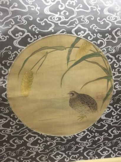 null Kakemono à décor de caille sur branchages

Encre sur tissu

Japon, XIXème siècle,...