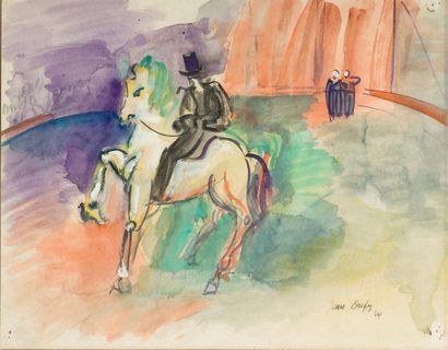 Jean DUFY (1888-1964) Cavalier dans un cirque - 1924
Aquarelle sur papier.
Signé...
