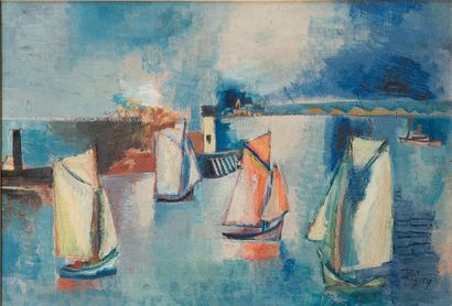Jean DUFY (1888-1964) * Huile sur toile.
Signé en bas à droite.
38 x 55 cm
Un certificat...