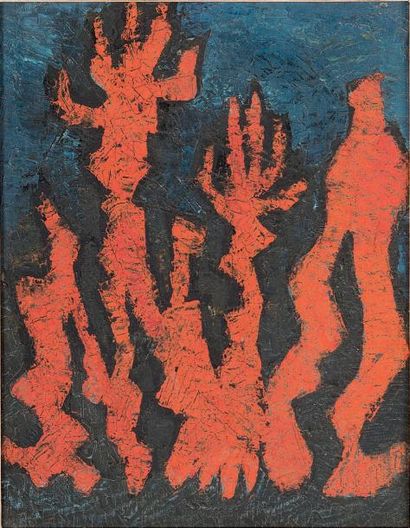 Ahmed Naqvi SYED SADEQUAIN (1930-1987) Composition abstraite
Huile sur toile.
24...