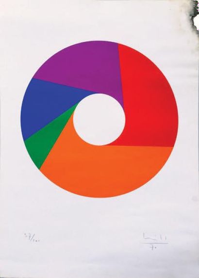 Max BILL (1908-1994) Farbkreis - 1970
Lithographie.
Signé et daté 70 en bas à droite....