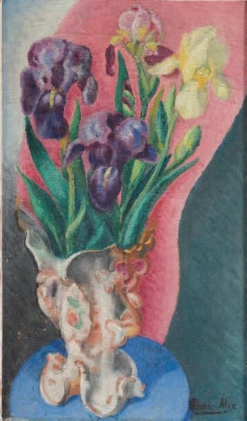 Alice MARIE-ALIX (XXème siècle) * Bouquet d’iris
Huile sur toile.
Signé en bas à...