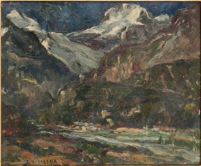 Georges Hanna SABBAGH (1887-1951) * Paysage
Huile sur toile.
Signé en bas à gauche.
38...