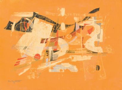 Pierre de BERROETA (1914-2004) * Composition abstraite
Gouache sur papier.
Signé...