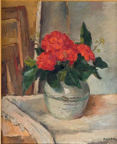 Charles KVAPIL (1884-1957) * Les Roses
Huile sur toile.
Signé en bas à droite.
55...