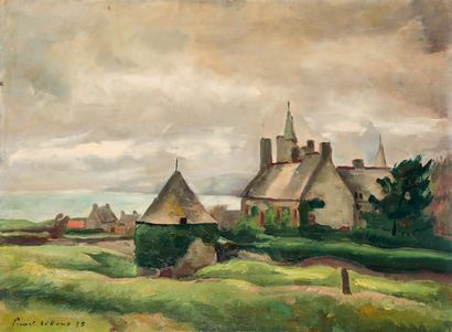 Charles PICART LE DOUX (1881-1959) * Village breton au bord de la mer
Huile sur toile.
Signé...