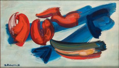 James PICHETTE (1920-1996) * Composition rouge et bleue
Huile sur toile.
Signé et...
