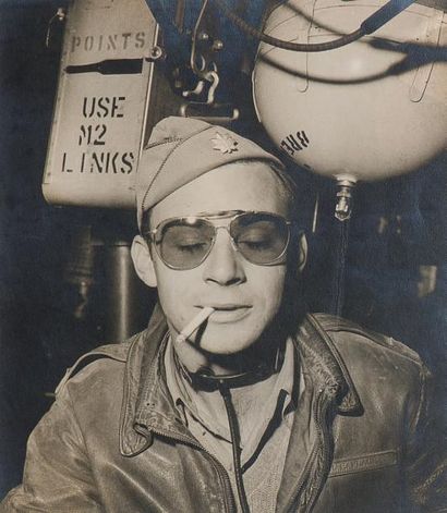 Margaret BOURKE-WHITE (1904-1971) 
Major Rudolph E. Flack, Pilote et Chef d'escadron...