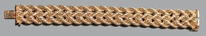 null Bracelet En or 750 millièmes, maillons corde, composé de 3 brins reliés entre...