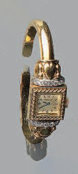 JAEGER LECOULTRE Bracelet montre
En or 750 millièmes avec boîtier ouvrant, cadran...