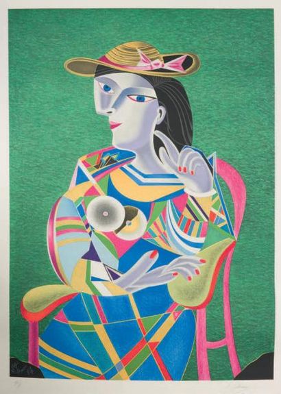 Mikhali CHEMIAKIN (né en 1943) 
Transformations de Picasso.
Suite de deux lithographies...