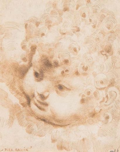 Pietro FACCINI (1562-1602) 
Tête de putto
Plume et encre brune 14,3 x 11,2 cm.
PROVENANCE:
Cardinal...