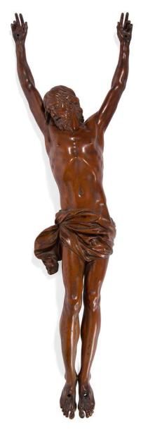 ECOLE FRANCAISE fin du XVIIème siècle † Christ.
Statuette en buis sculpté et patiné
H....