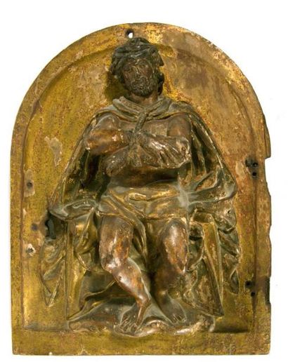 ECOLE ESPAGNOLE XVIIÈME SIÈCLE Le Christ aux liens
Sculpture enrelief laqué et doré....