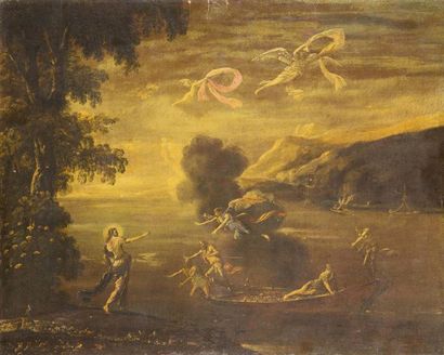 Agostino TASSI (Rome 1580 - Rome 1644) L'appel de Saint Pierre sur le lac Tibériade
Toile....