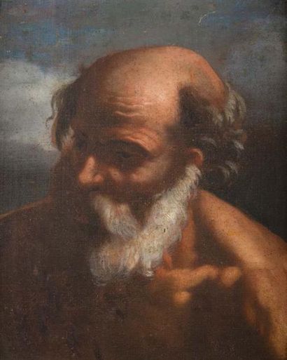 Ecole italienne. XVIIIème siècle † Portrait d'homme
Huile sur toile (restaurations)....